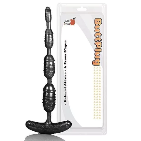 PLUG UNISEX COM TEXTURA 21CM PRETO