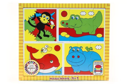 Rompecabezas progresivo 4 en 1