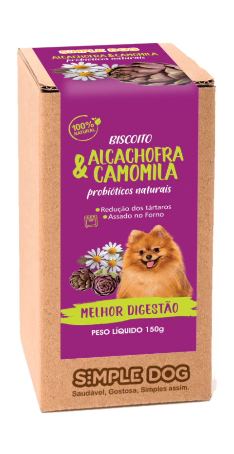 Biscoito Simple Dog Alcachofra e Camomila