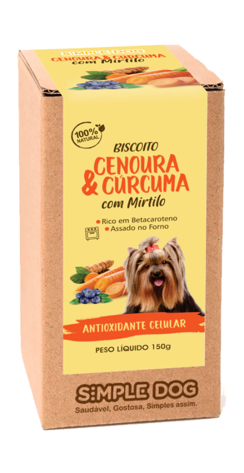 Biscoito Simple Dog Cenoura e Cúrcuma