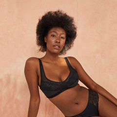 Soutien reductor confeccionado con satinet de lycra y jersey avellana "Deville" ART - 340