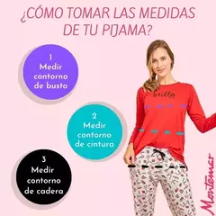 Imagen de Pijama de algodón manga larga estampado. "SO PINK" ART - 11620