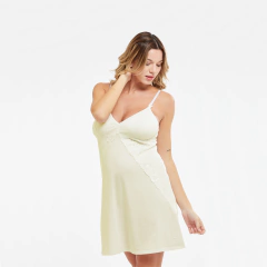 Camisón maternal de modal y puntilla. "VRIDDA" ART - 3131 - comprar online