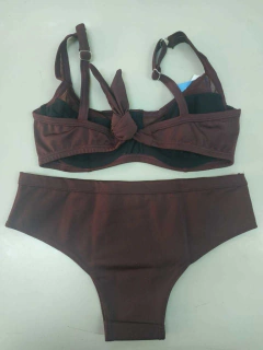 Malla Bikini Con Aro Y Culotte Color Liso 4124 Sol Y Oro - Lenceria Montemar 