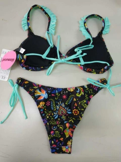 Malla Bikini Triangulo Sin Aro Y Tanga 50184 Promesse - Lenceria Montemar 