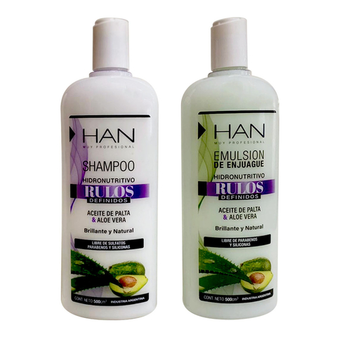 Han Combo Rulos Definidos Shampoo x500cm³ + Acondicionador x500cm³ - comprar online