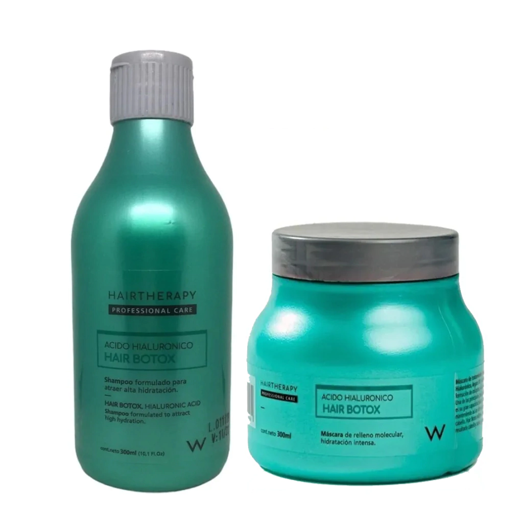Combo Hair Therapy Hair Botox Ácido Hialurónico Shampoo x300ml + Máscara x300ml