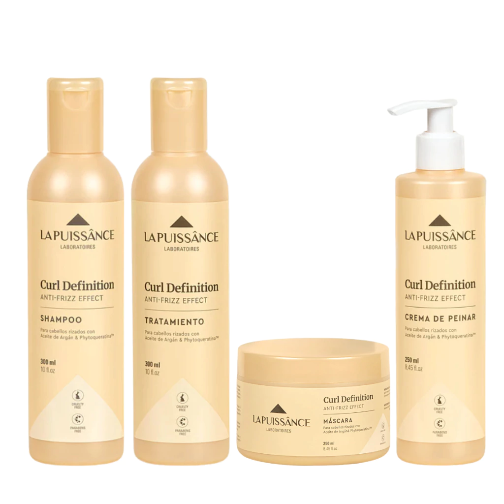 Combo La Puissance Curl Definition Shampoo x300ml + Acondicionador x300ml + Máscara x250ml + Crema para Peinar x250ml