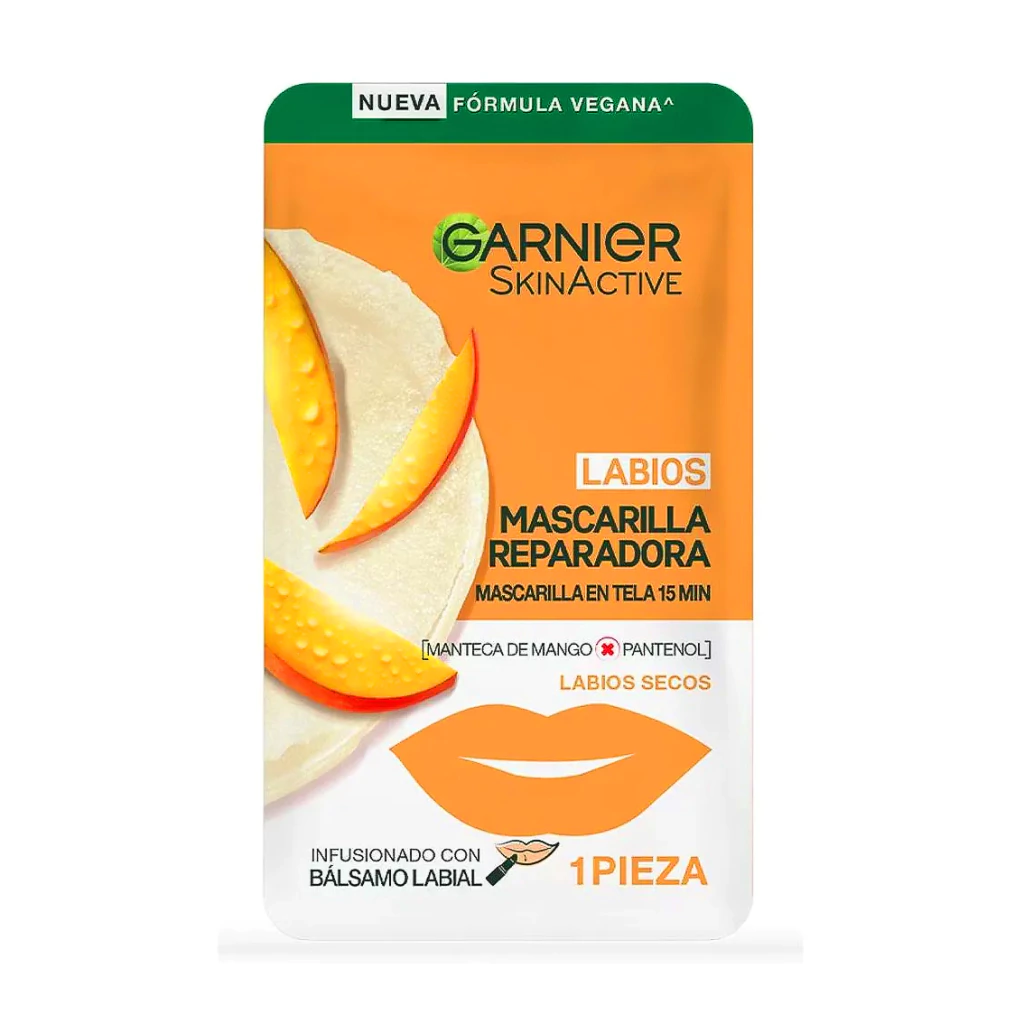 Garnier SkinActive Mascarilla para Labios Reapradora con Manteca de Mango x1 UNIDAD