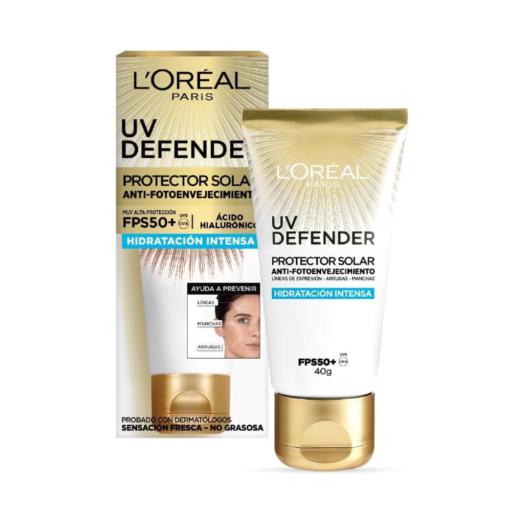 L'oréal Paris Protector Solar Diario UV Defender FPS 50+ Hidratación Intensa x40ml