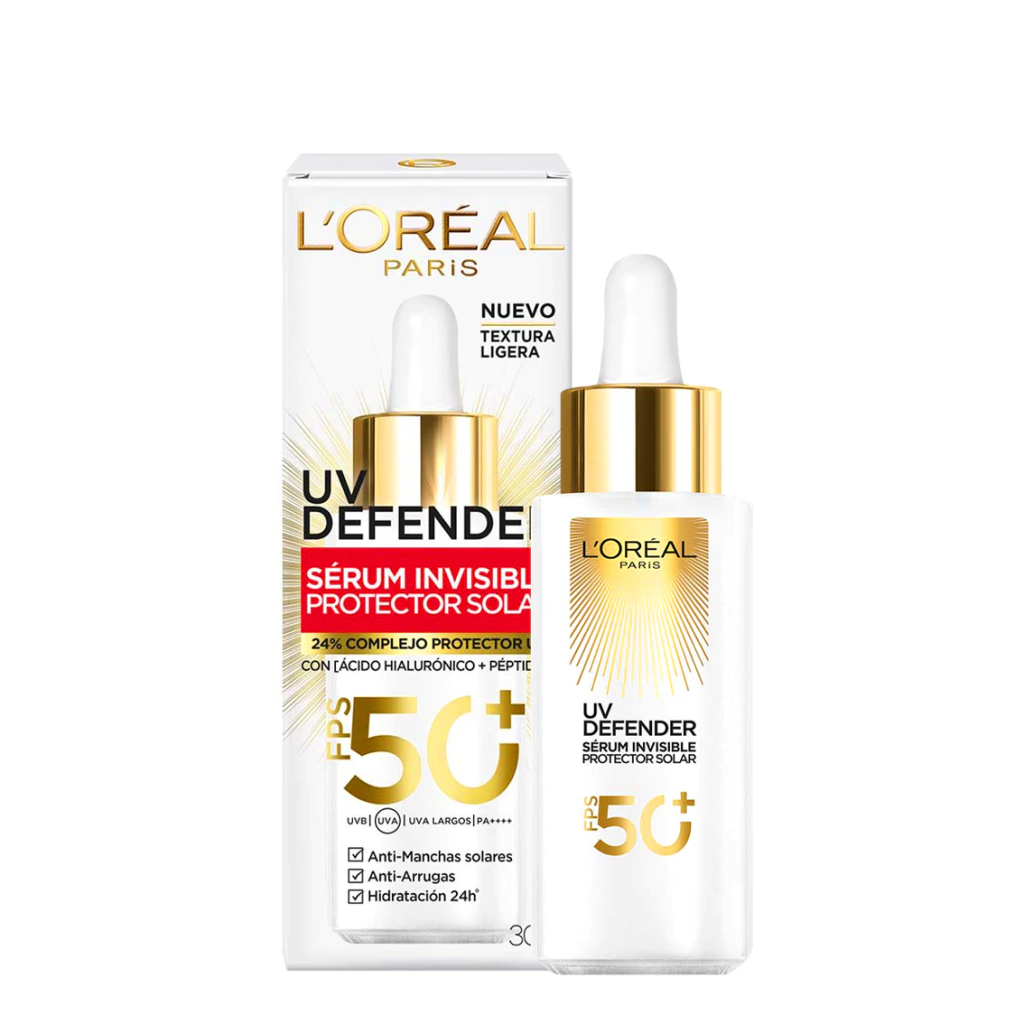 L'oréal Paris Protector Solar Sérum Invisible UV Defender FPS 50+ x30ml