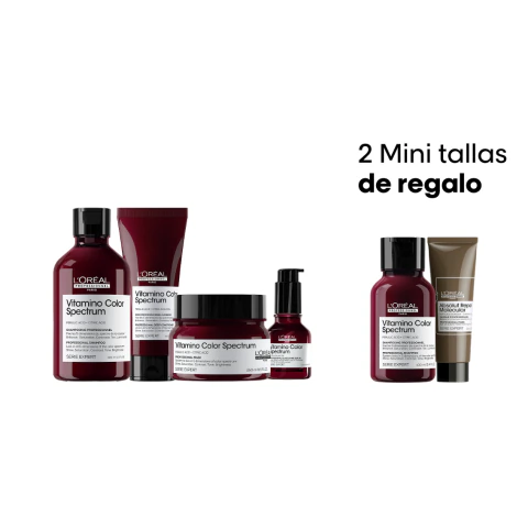 Kit Loreal Professionnel Vitamino Color Spectrum Shampoo x300ml + Acondicionador x200ml + Máscara x250ml + Sérum Glass X50ml