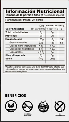 Aceite de Coco Neutro x 360 grs ENTRE NUTS (x 6 unidades) en internet