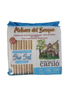 Galletas de arroz sin sal sin tacc x 150 grs CARILO (x 6 unidades) en internet
