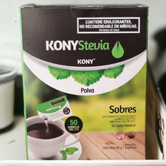 Stevia en Polvo caja x 50 sobrecitos de 0,8 grs KONY (x 5 unidades)