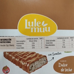 Barra de Arroz Bañada con Dulce de Leche x 12 grs LULEMUU (x 20 unidades) - comprar online