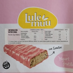 Barra de Arroz Bañada con Yogurt de Frutilla x 12 grs LULEMUU (x 20 unidades) - comprar online