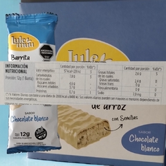Barra de Arroz Bañada con Chocolate Blanco x 12 grs LULEMUU (x 20 unidades) en internet
