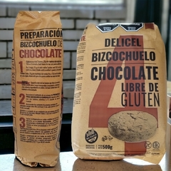 Premezcla Bizcochuelo Chocolate sin tacc x 500 grs DELICEL (x 6 unidades) - comprar online