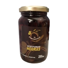 Aceitunas con Carozo Negras ¨N°00¨ x 250 grs EL PORTEZUELO (6 unidades)