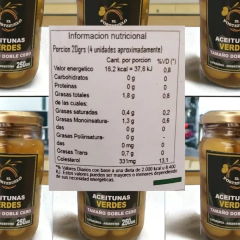 Aceitunas con Carozo Verdes ¨N°00¨ x 250 grs EL PORTEZUELO (x 6 unidades) en internet