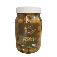 Aceitunas con Carozo Verdes ¨N°0¨ x 500 grs EL PORTEZUELO (x 6 unidades) - Tienda Oeste Alimentos Naturales
