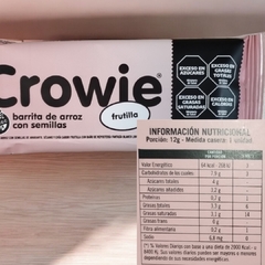 Barritas de Arroz con Semillas sabor Frutilla x 12 grs CROWIE (x 6 unidades) - comprar online