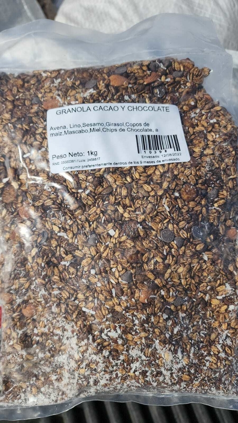 GRANOLA CACAO Y CHOCOLATE X 500 Grs