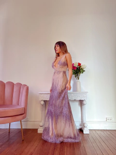 Imagen de Vestido Coliseo bordado lila/violeta