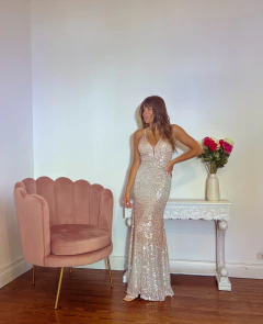 Vestido Mónaco bicolor gold - comprar online