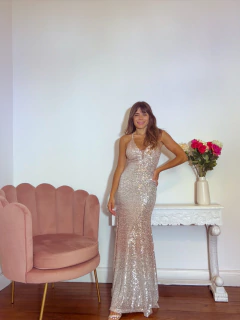Vestido Mónaco bicolor gold - Coronadas De Gloria