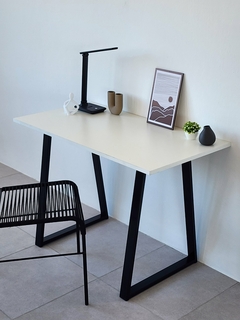 Imagen de Escritorio Madera Y Hierro Moderno Grande Minimal