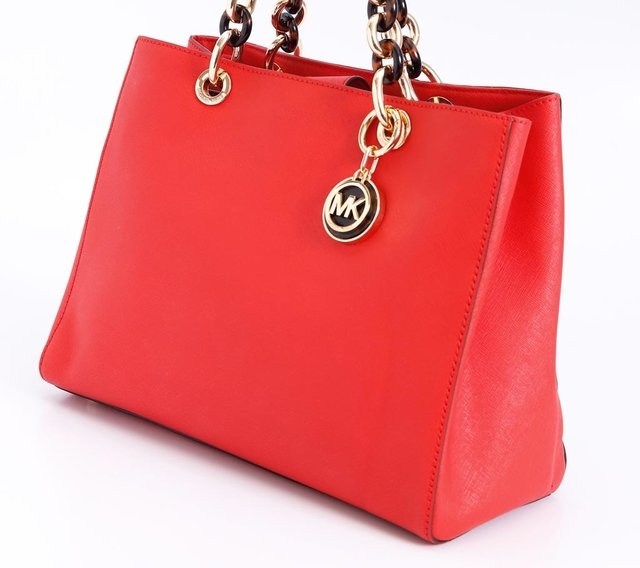 Bolsa Michael Kors Shopping Tote Jet Set Coral - Paris Brechó - Artigos de Luxo Seminovos
