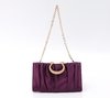 Clutch Salvatore Ferragamo Cetim Plissado - Paris Brechó - Artigos de Luxo Seminovos