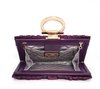 Clutch Salvatore Ferragamo Cetim Plissado - Paris Brechó - Artigos de Luxo Seminovos
