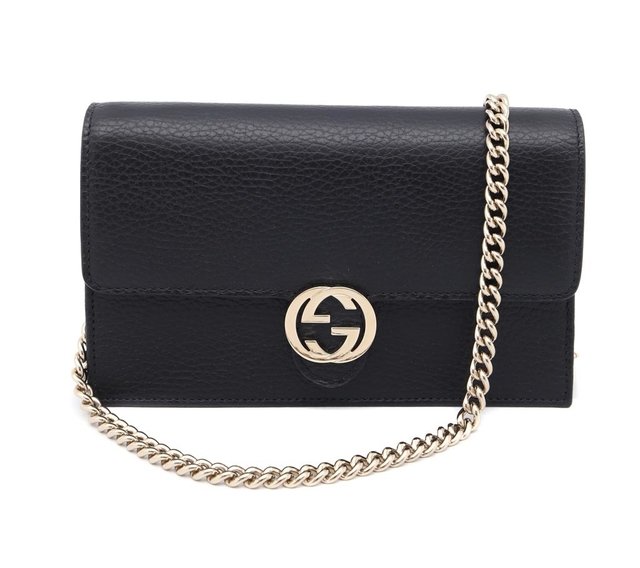 Bolsa Gucci Interlocking G Wallet On Chain Preta