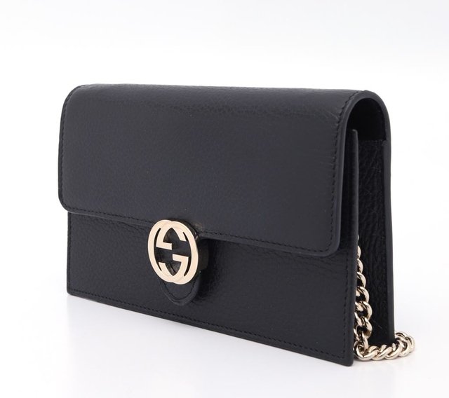 Imagem do Bolsa Gucci Interlocking G Wallet On Chain Preta