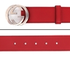 Cinto Gucci GG Couro Vermelho Tam 90