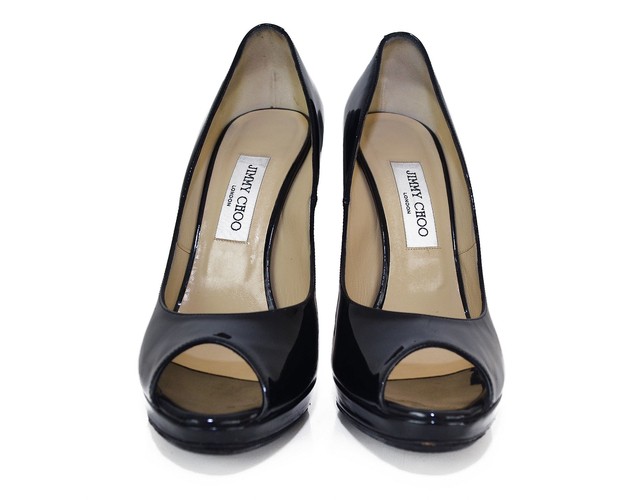 Sapato Jimmy Choo Luna Peep-Toe Pumps - Paris Brechó - Artigos de Luxo Seminovos