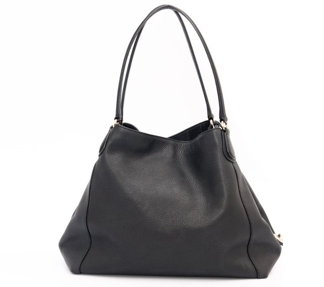 Bolsa Coach Sholder Black Leather - Paris Brechó - Artigos de Luxo Seminovos