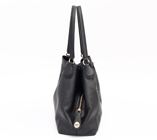Bolsa Coach Sholder Black Leather