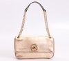 Bolsa Michael Kors MK Flap Couro Dourada