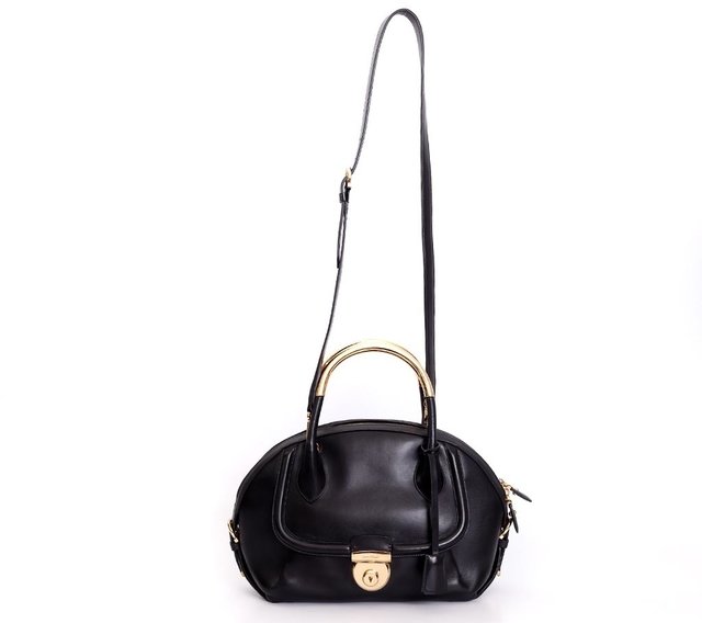 Bolsa Salvatore Ferragamo Fiamma Medium Satchel Preta - loja online