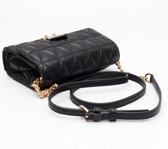 Bolsa Michael Kors Sloan Couro Preta - loja online