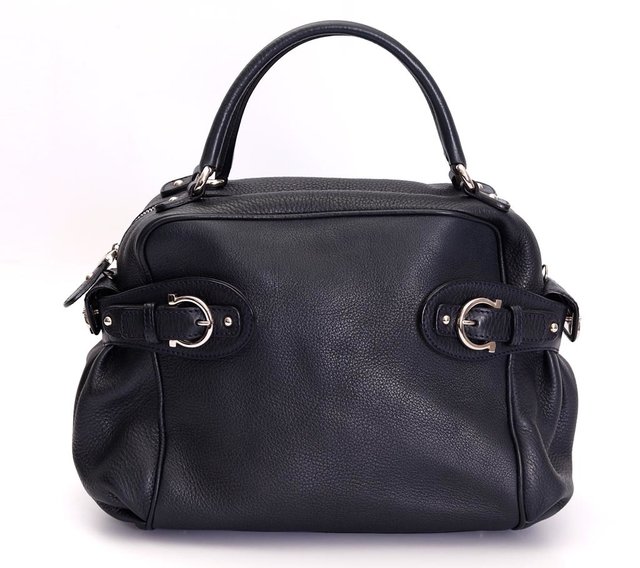 Bolsa Salvatore Ferragamo Blueberry Pebbled Calfskin - loja online