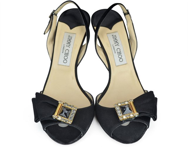 Sandália Jimmy Choo Suede Tam 37½ EUR - Paris Brechó - Artigos de Luxo Seminovos