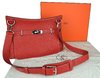 Imagem do Bolsa Hermès Jypsière 34cm Bicolor Rouge Casaque / Rose Jaipur Couro Clemence