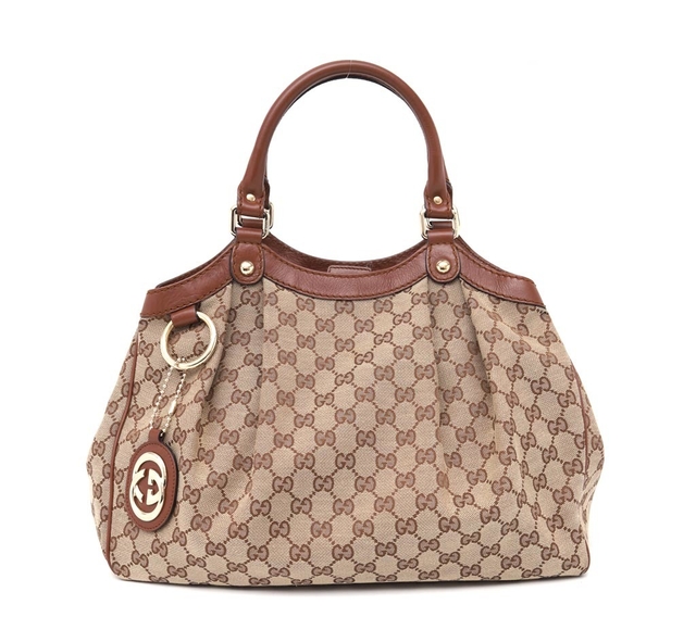 Bolsa Gucci Sukey Marrom/Bege