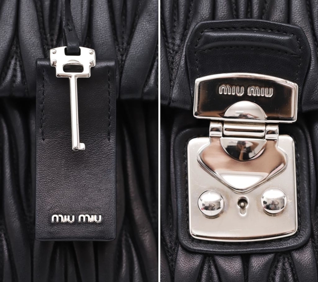 Bolsa Miu Miu Flap Couro Matelassê Top Handle Preta - comprar online