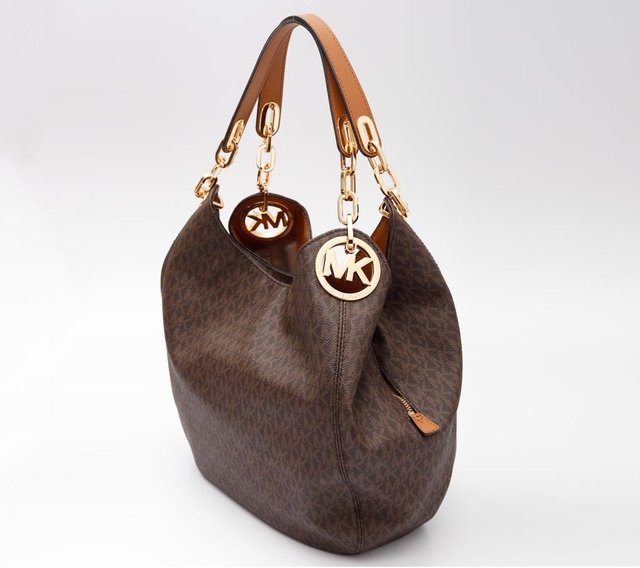 Bolsa Michael Kors Shoulder Monograma Jet Set Ébano na internet